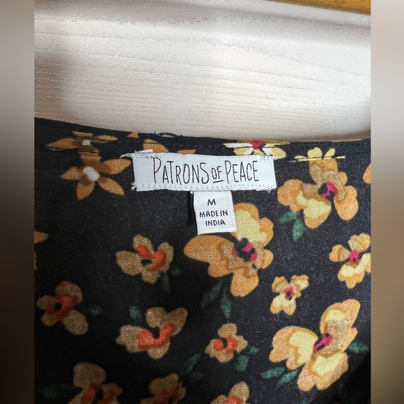 Patrons of Peace Puff Sleeve Top Floral sz M - Picture 5 of 5